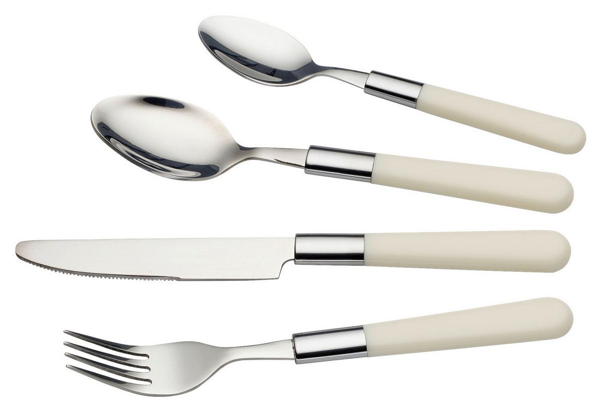 Besteckset Echtwerk Bistro Creme 16-teilig - Creme, Design, Metall - Echtwerk