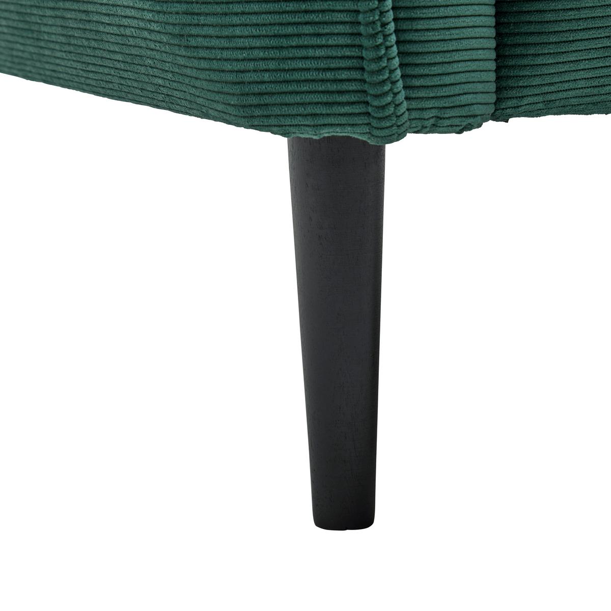 2-Sitzer-Sofa Custom Dunkelgrün - Dunkelgrün/Schwarz, MODERN, Holz/Textil (150/85/92cm) - Mömax
