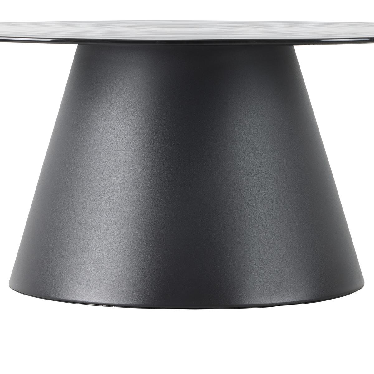 Măsuță de cafea PAUL - negru/gri, Modern, sticlă/metal (80/37/80cm) - Premium Living