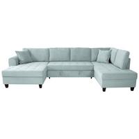 Kutna Garnitura Moritz - sivo-zelena, Trend, tekstil (155/324/178cm) - Modern Living
