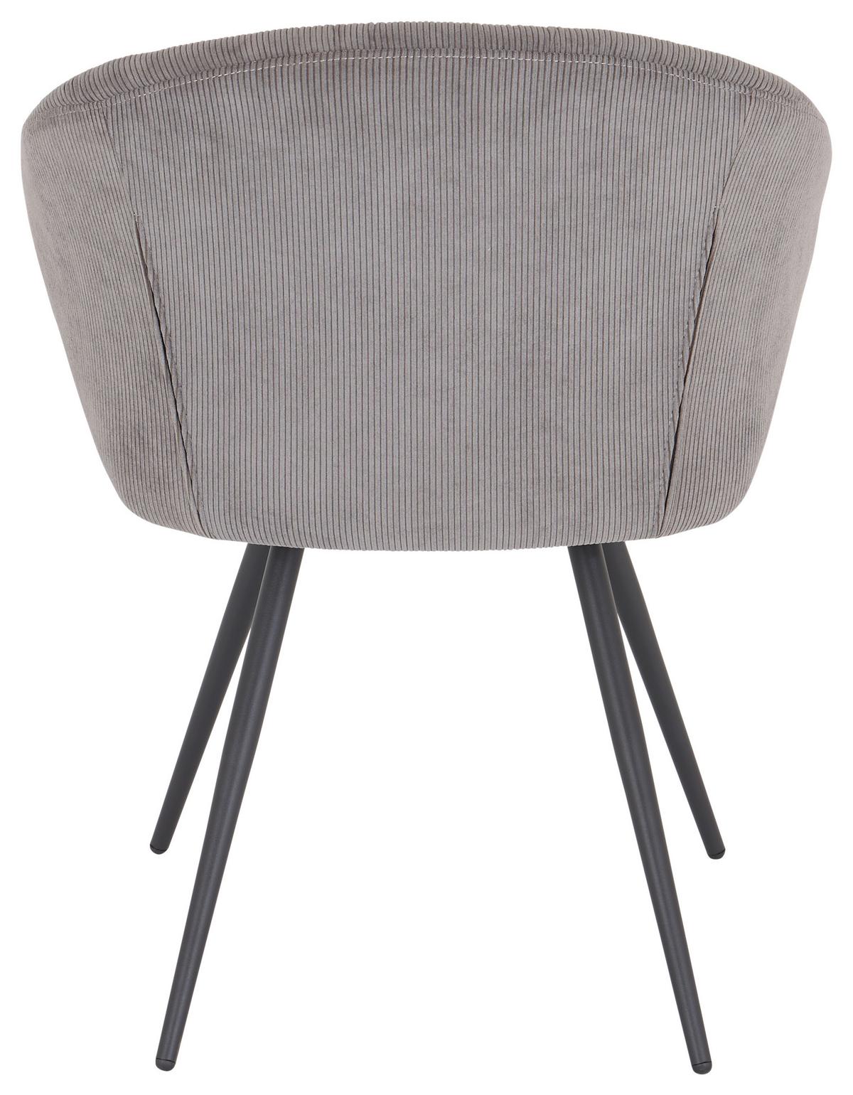 Stol Adana, Siva - siva/črna, Moderno, kovina/tekstil (57/80,5/62cm) - Modern Living