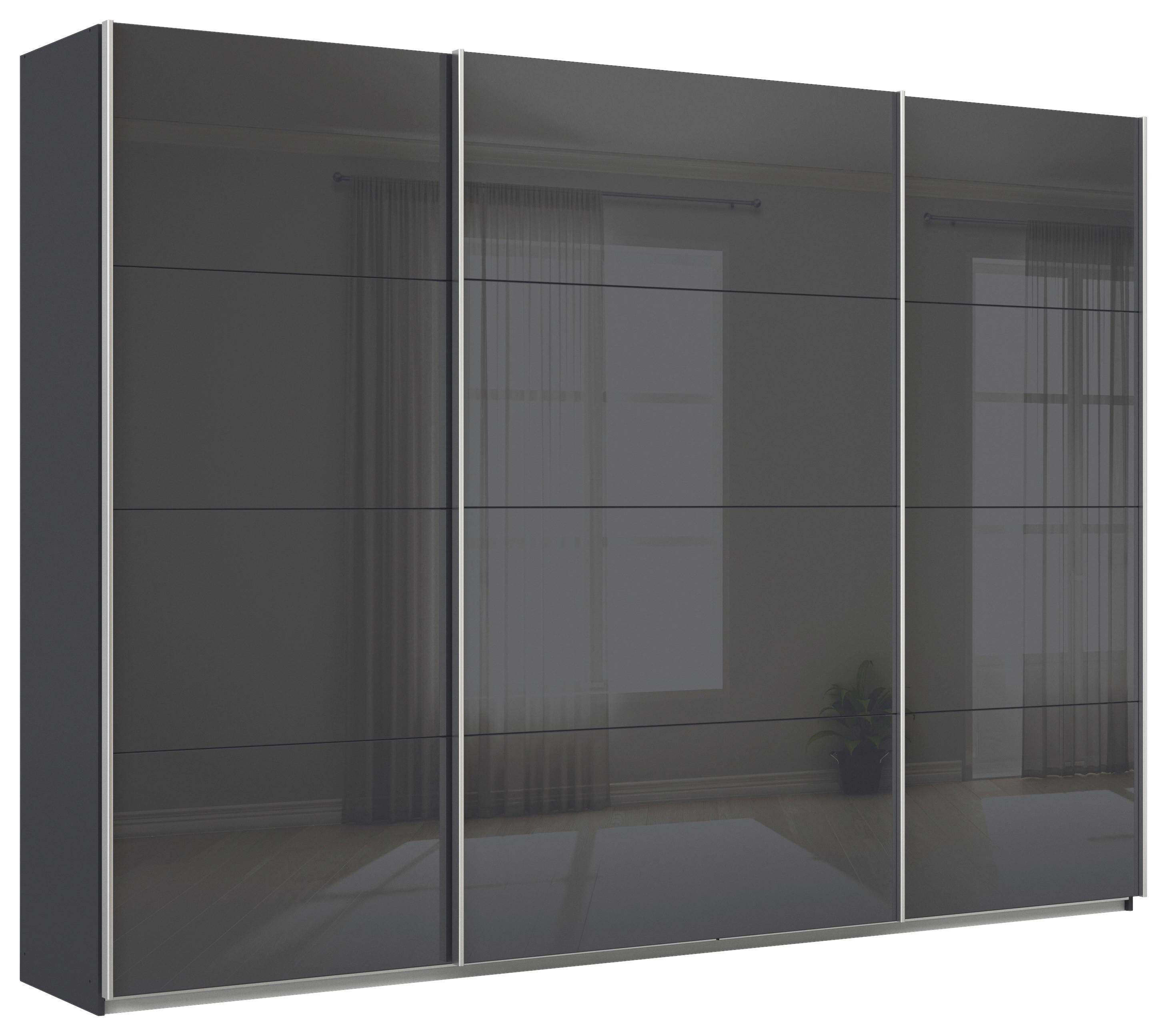 Ormar S Kliznim Vratima Feldkirch - antracit visoki sjaj/antracit, Moderno, staklo/drvni materijal (315/229/62cm) - Modern Living