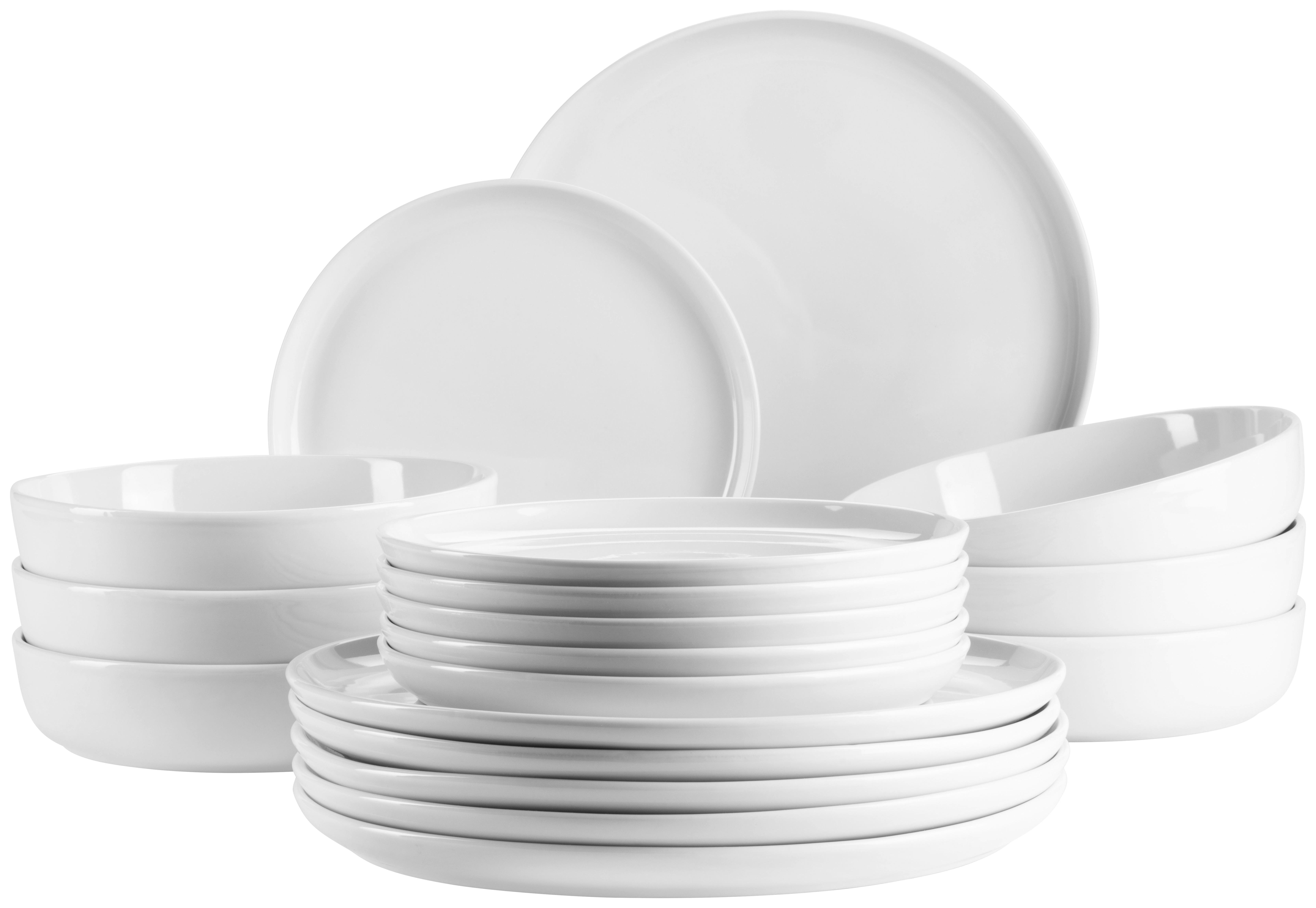 SET D'ASSIETTES NAVINA - blanc, Trend, céramique - Mäser