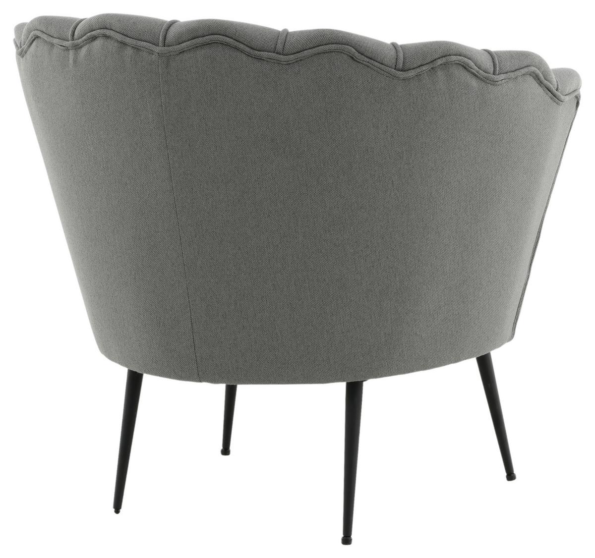 Sessel Calais ca. 83x76 cm Grau - Schwarz/Grau, Design, Textil/Metall (83/76/77cm) - Livetastic