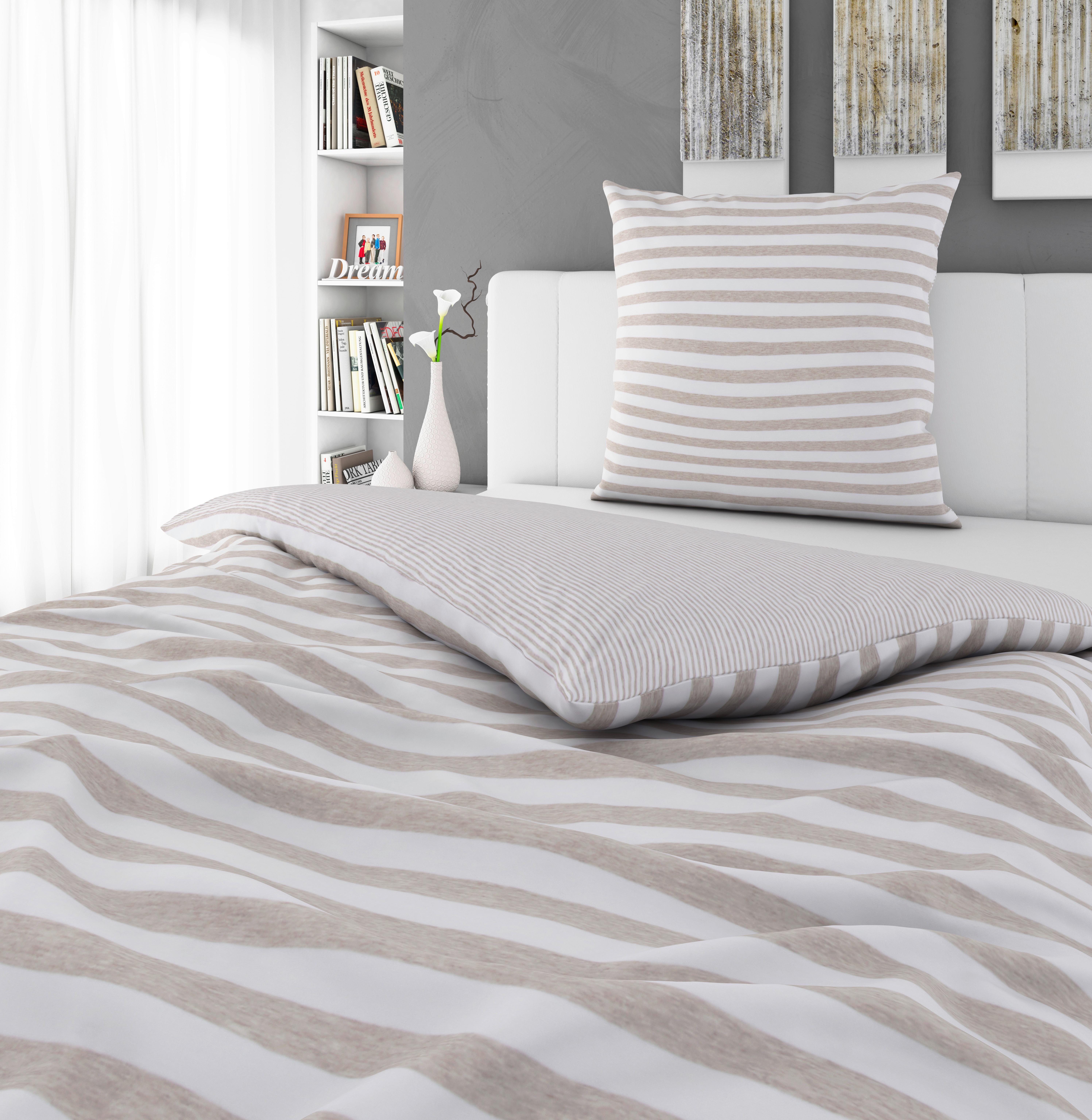 POŚCIEL DWUSTRONNA FAGARA - taupe, Konventionell, tkanina (135/200cm) - Bio:Vio