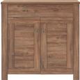 Schuhschrank in Dunkelbraun - Akaziefarben/Nickelfarben, LIFESTYLE, Holzwerkstoff/Metall (100/100/40cm) - MÖMAX modern living