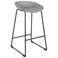 Barhocker Vegas Grau/Schwarz - Schwarz/Grau, Modern, Kunststoff/Metall (47/84/48cm) - Based
