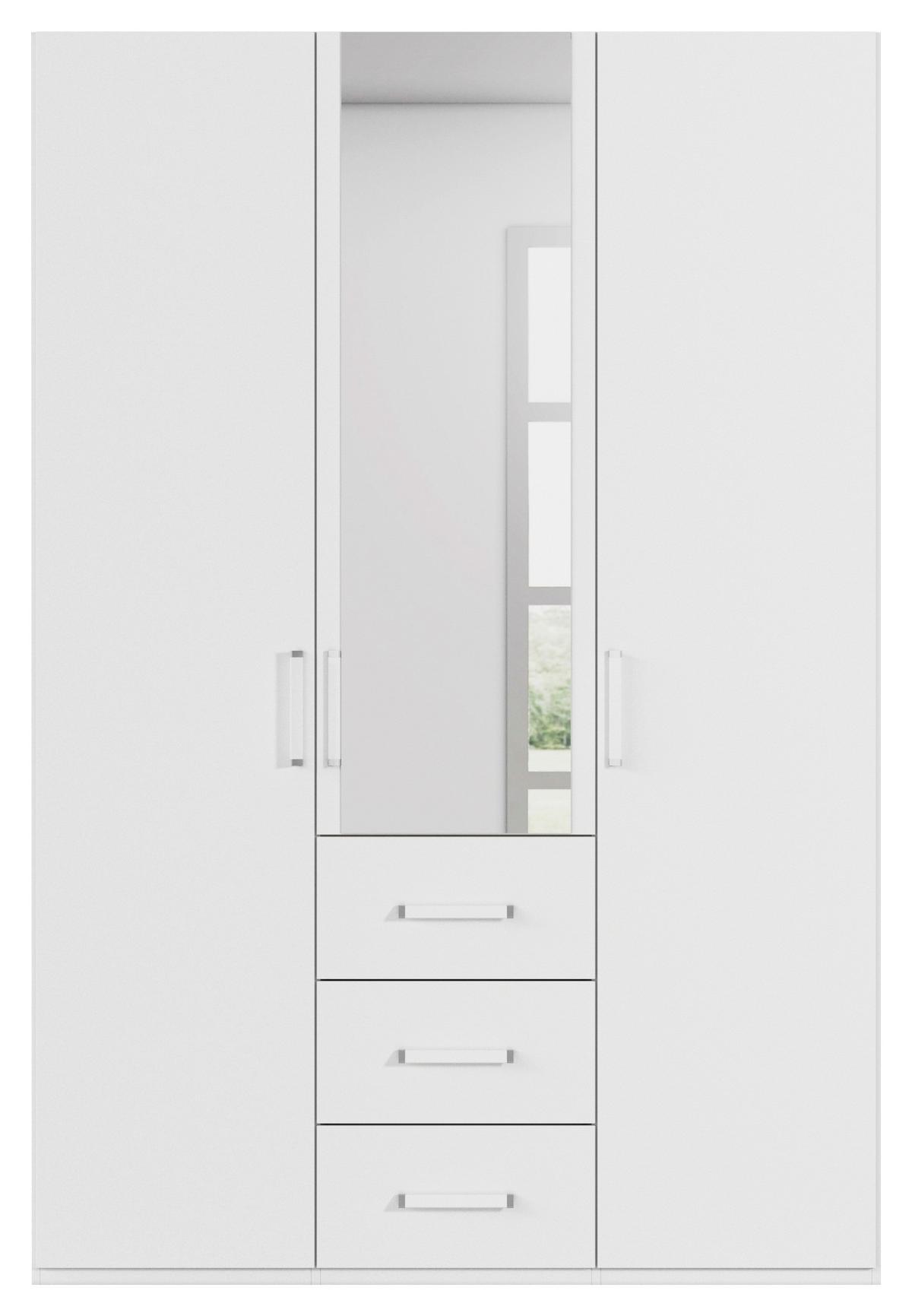 Omara S Klasičnimi Vrati Evelyn, Bela - bela, Design, umetna masa/steklo (151/223/60cm) - Novel