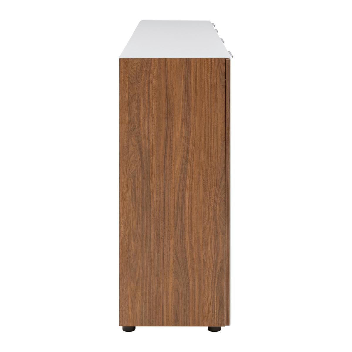 Široka Komoda Siena, Bela, Barve Oreha - srebrne barve/črna, Moderno, kovina/umetna masa (226/99/40cm) - Mömax