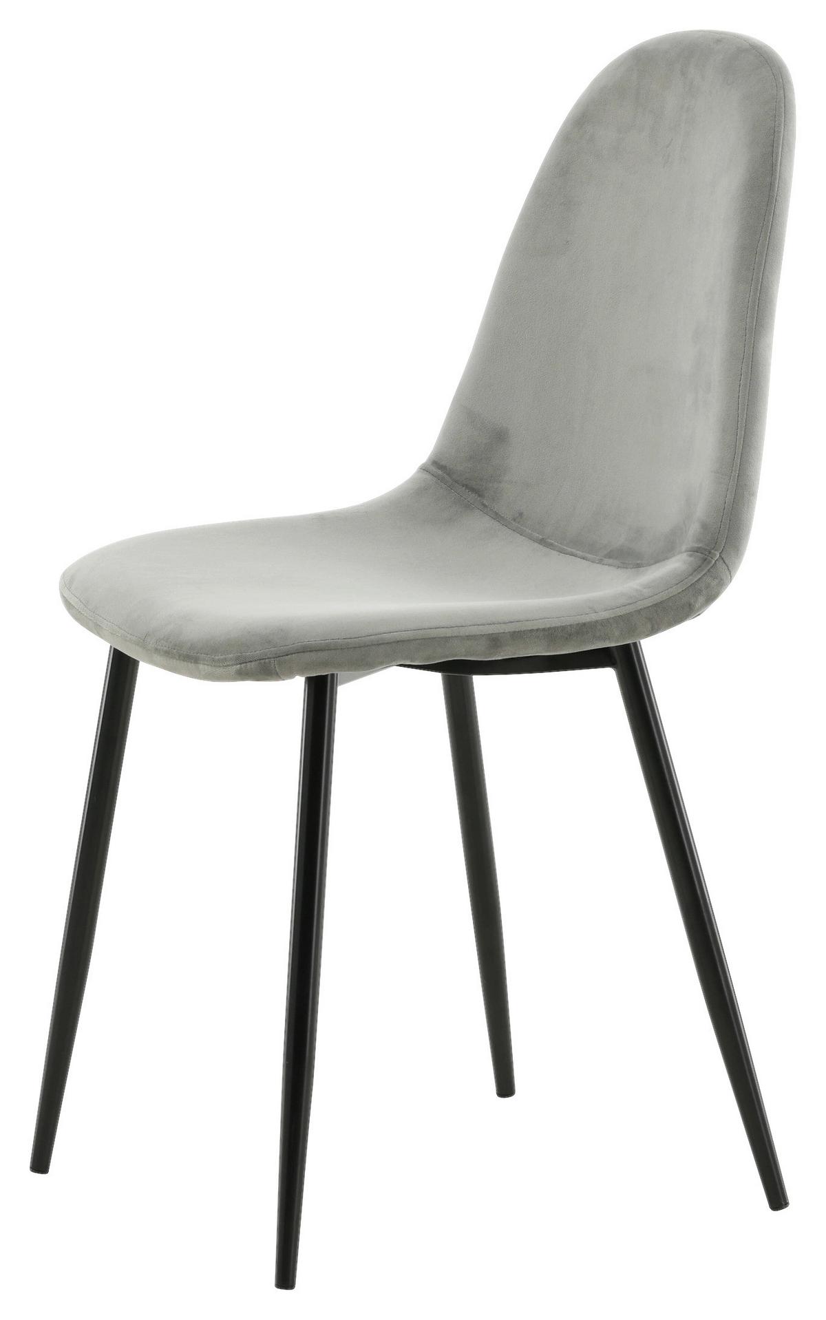 STUHL-SET POLAR - Schwarz/Grau, Design, Textil/Metall (42,5/88/53cm) - Livetastic