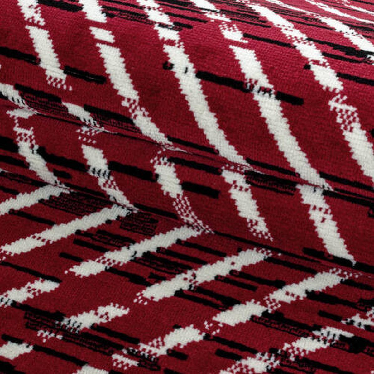 Webteppich Base Rot ca. 140x200cm - Rot, Design, Textil (140/200cm)