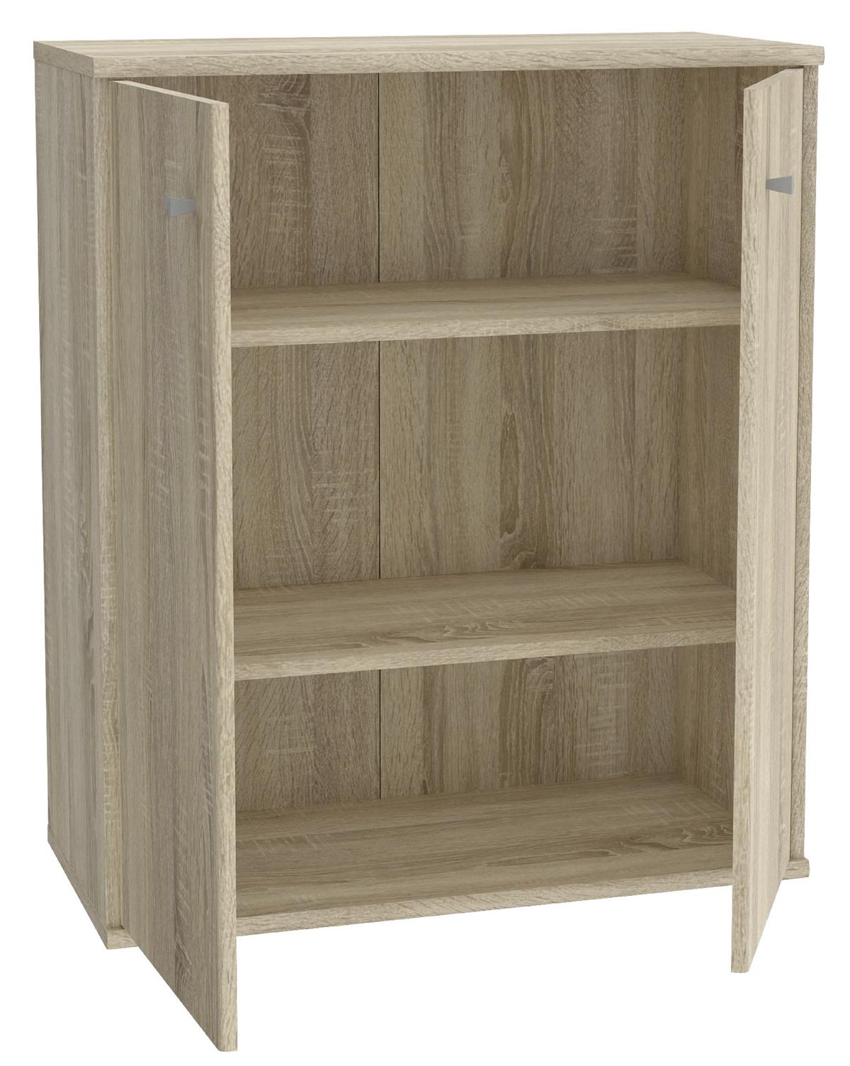 Komoda Tempra 2, Barva Hrasta - hrast sonoma, Basics, leseni material (74/86/35cm) - Mömax
