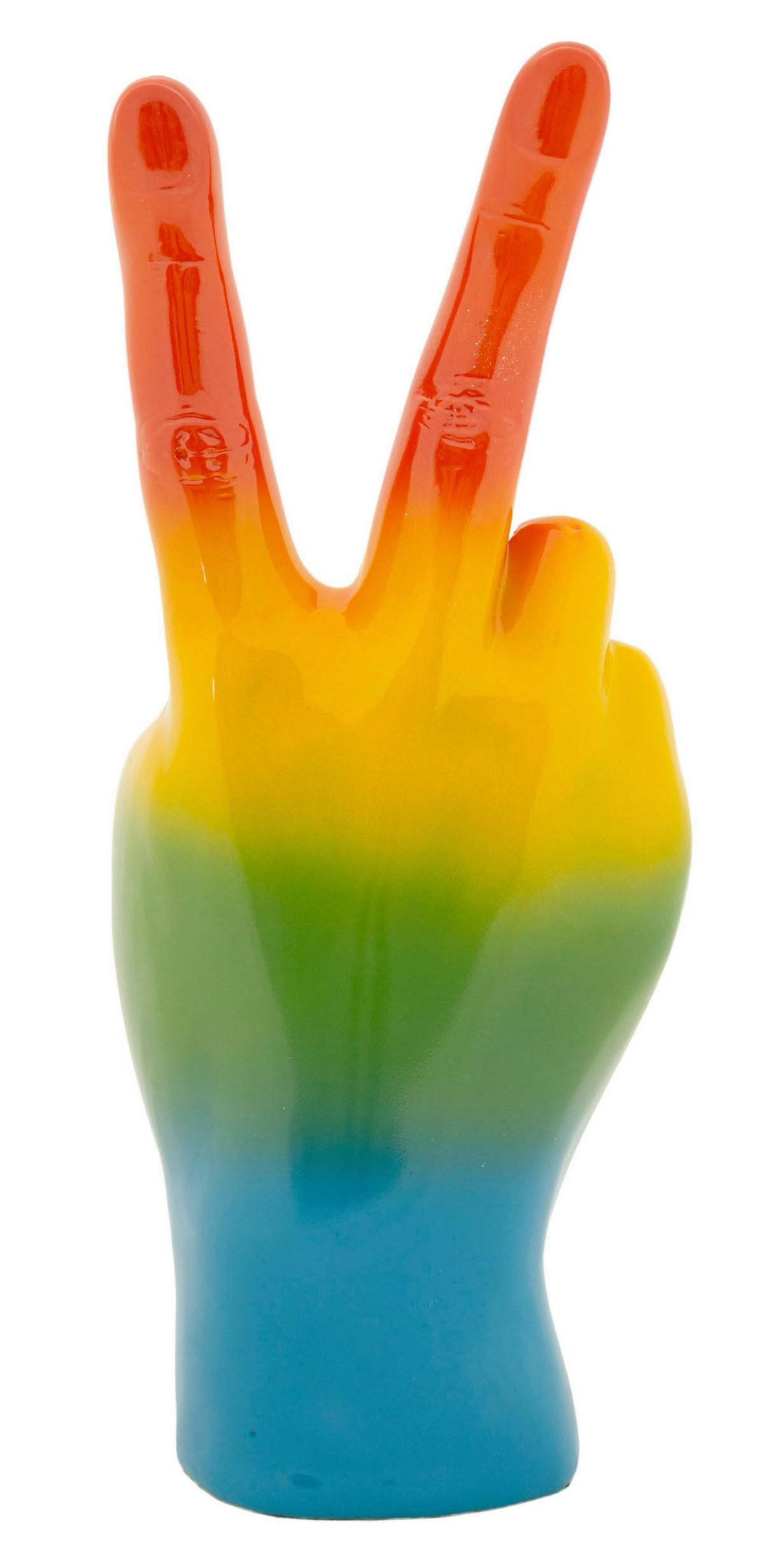 Skulptur Peace Multicolor - Basics, Kunststoff (16/36.5/13cm)