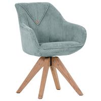 KRZESŁO Z PODŁOKIETNIKAMI EASY -BEACH CLUB- - kolor naturalny/jasnoniebieski, Konventionell, tkanina/drewno (60/83/65cm) - Landscape