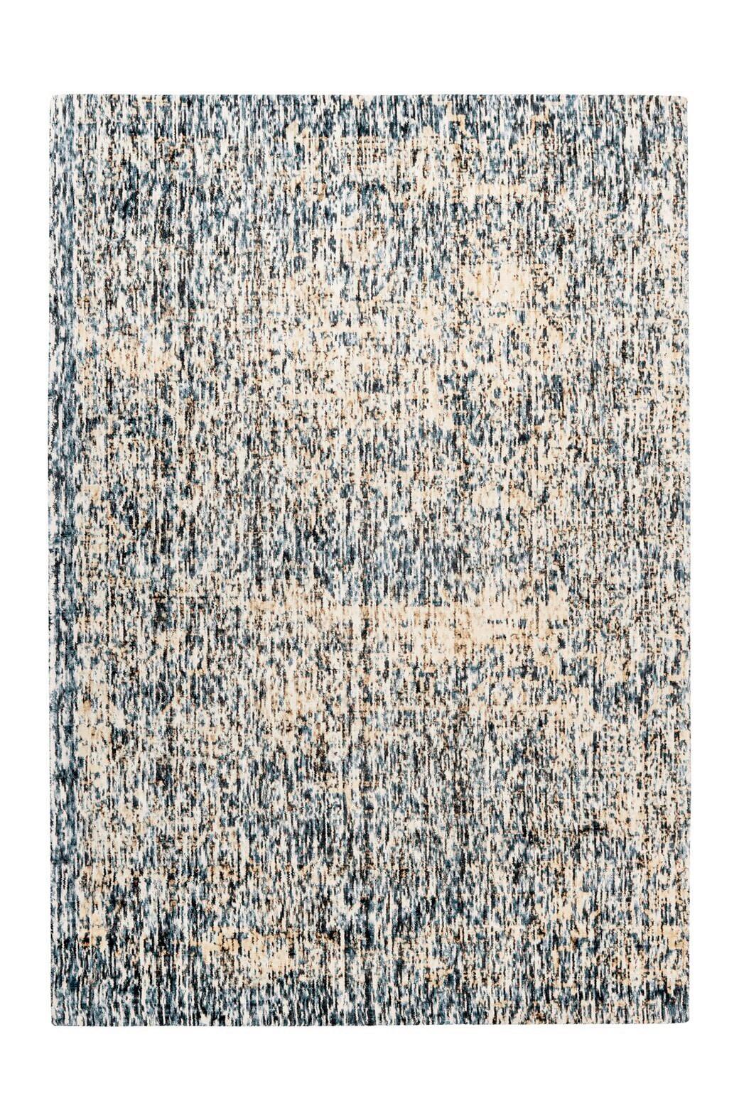 Flachwebeteppich Puerto 125 Blau/beige 200x290 - Blau/Beige, Basics, Textil (200/290cm) - Kayoom