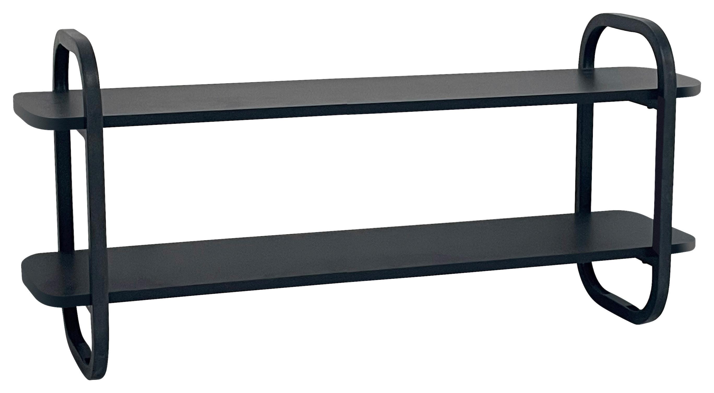 TV-Element Bend Schwarz - Schwarz, MODERN, Holzwerkstoff/Metall (100/44/27cm) - Mömax