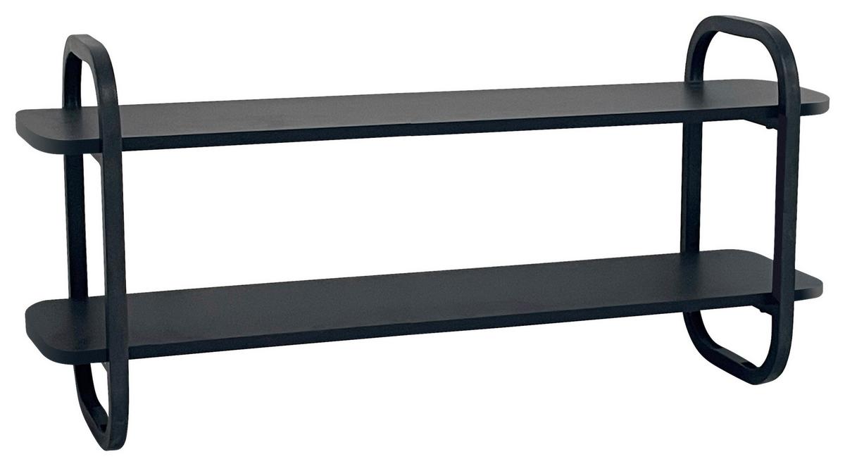 TV-Element Bend Schwarz - Schwarz, Modern, Holzwerkstoff/Metall (100/44/27cm) - Mömax