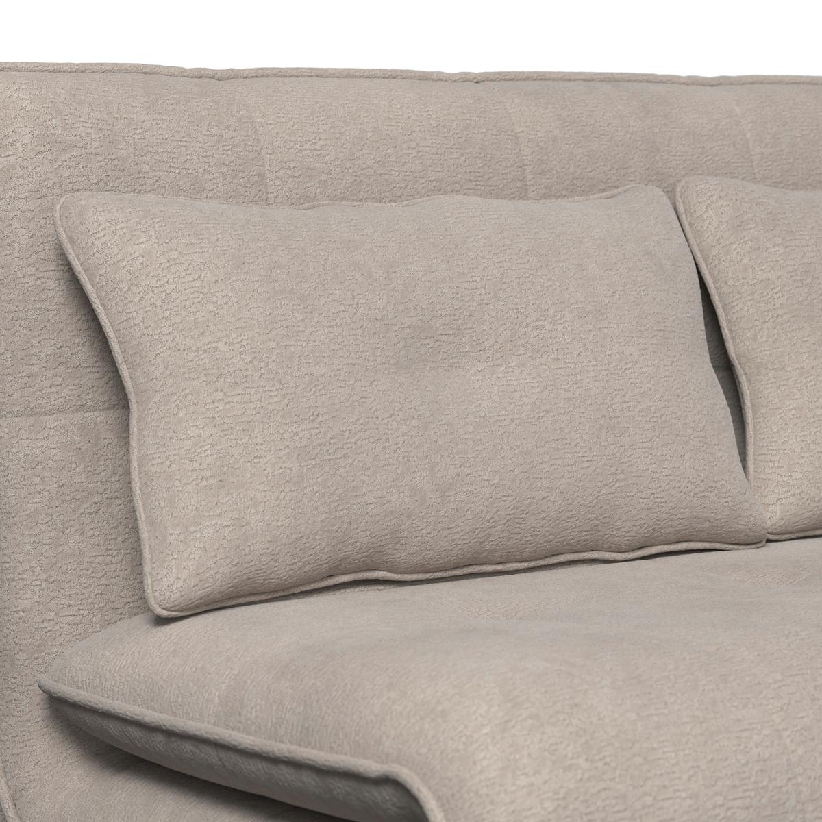 Kanapéágy Luna - bézs/fekete, Modern, textil/fém (142/62/40cm) - Bessagi Home