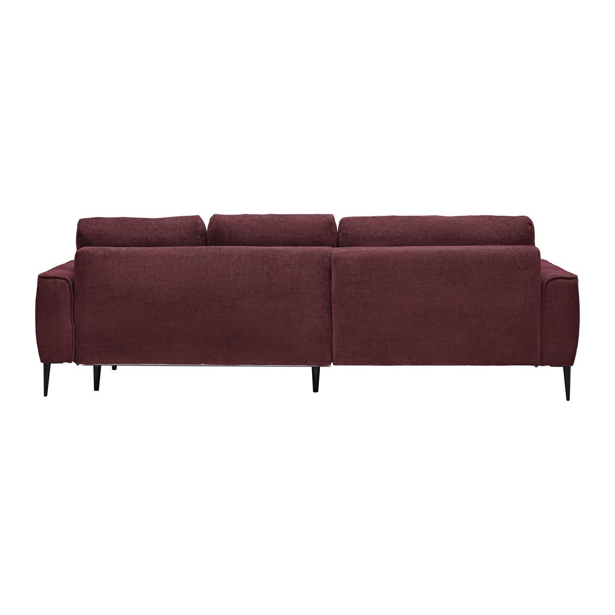 Ecksofa Custom Bordeaux - Bordeaux/Schwarz, MODERN, Textil/Metall (164/85/255cm) - Mömax
