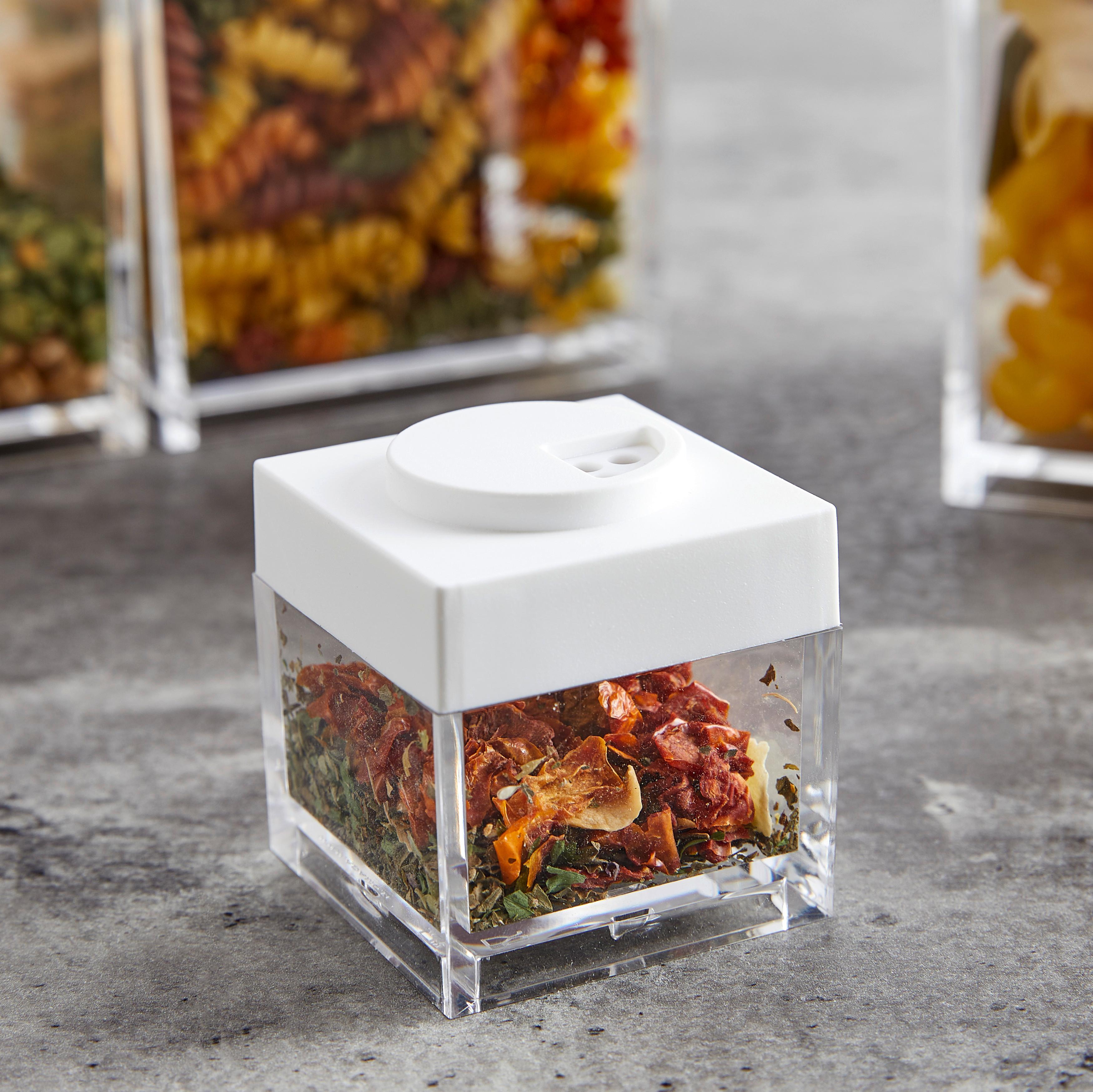 Vorratsdose Adorno in Transparent/Weiß ca. 100ml - Transparent/Weiß, Kunststoff (5/5/5,5cm)