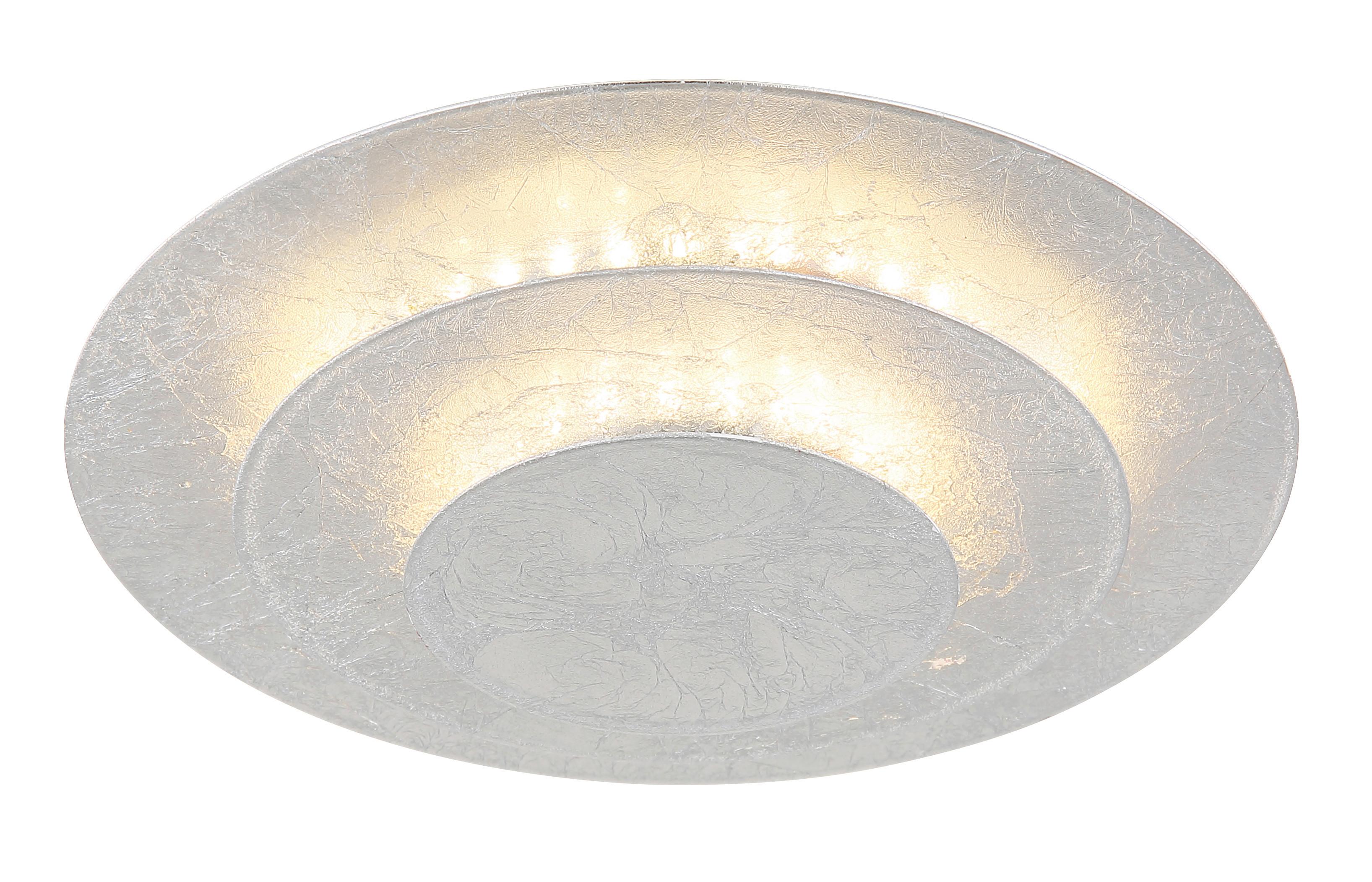 LED-DECKENLEUCHTE 48465-18S HEDA - Silberfarben, Design, Metall (18/7cm) - Globo