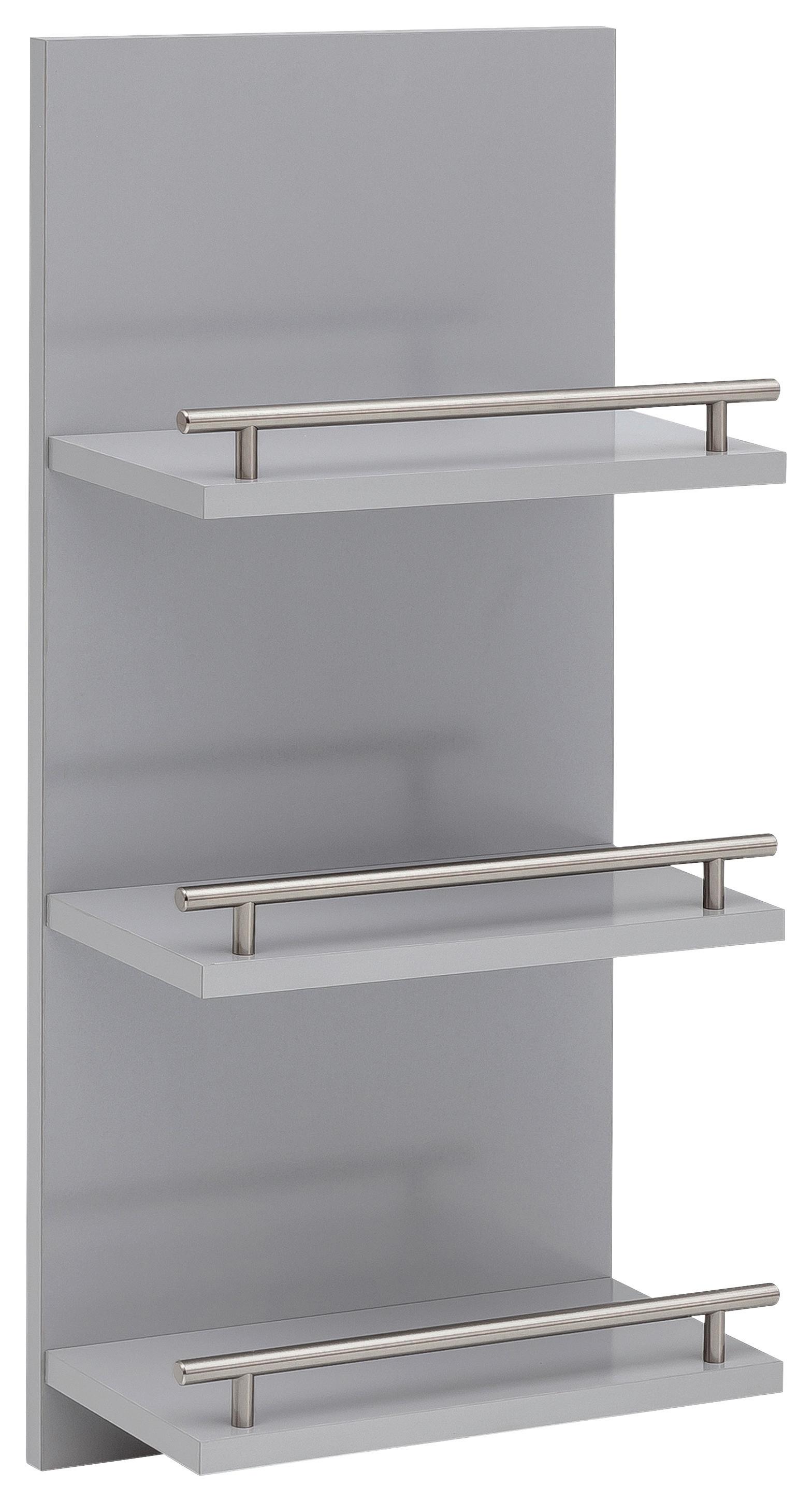 Badezimmerregal Niko Silber - Silberfarben, MODERN, Holzwerkstoff (30,3/70,2/17,5cm) - MID.YOU