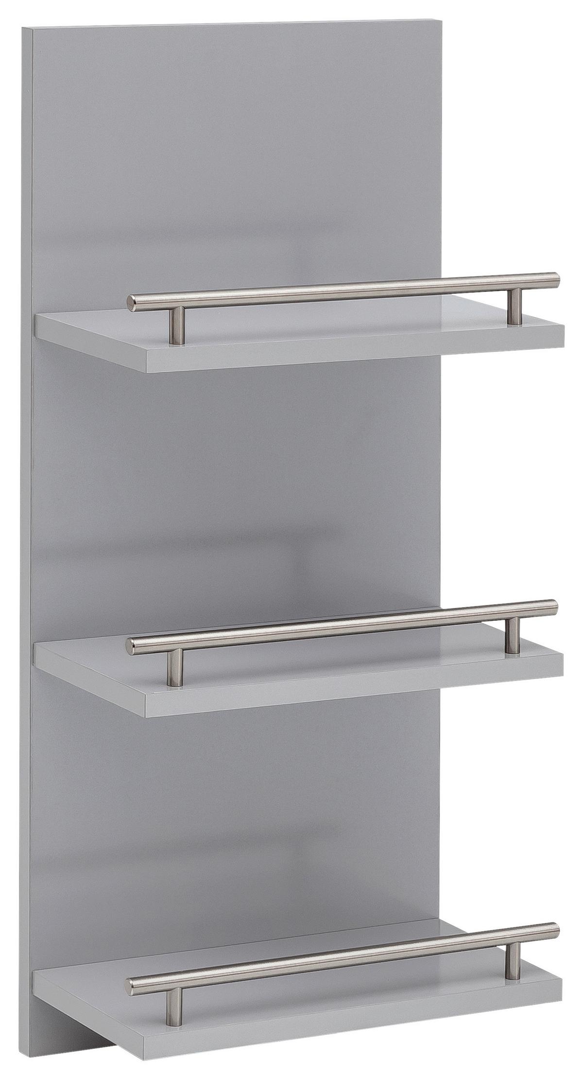 Badezimmerregal Niko Silber - Silberfarben, MODERN, Holzwerkstoff (30,3/70,2/17,5cm) - MID.YOU