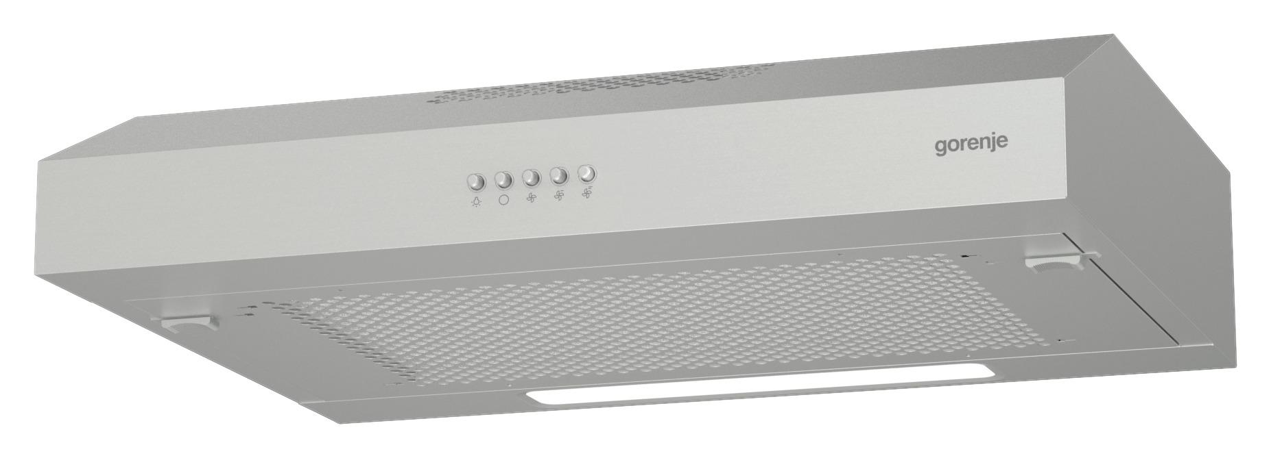 OKAP KUCHENNY WHU 629 ES/S - stalowy, Basics, tworzywo sztuczne/metal (59,6/12,5/46,8cm) - Gorenje