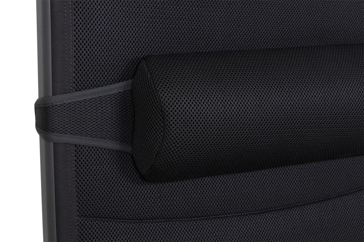 GARTEN-RELAXLIEGE Premium B: 75cm - Anthrazit, KONVENTIONELL, Textil/Metall (75/123/91cm) - Siena Garden