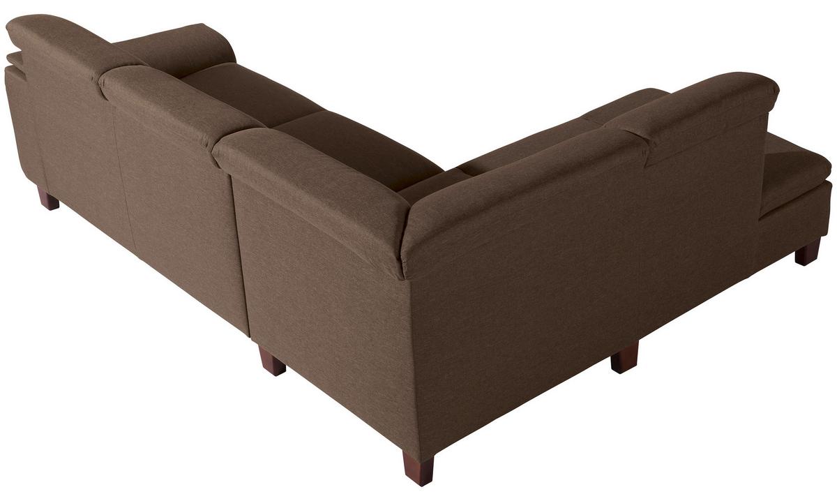 ECKSOFA AARON - Nussbaumfarben/Sahara, Design, Holz/Textil (187/247cm) - Max Winzer