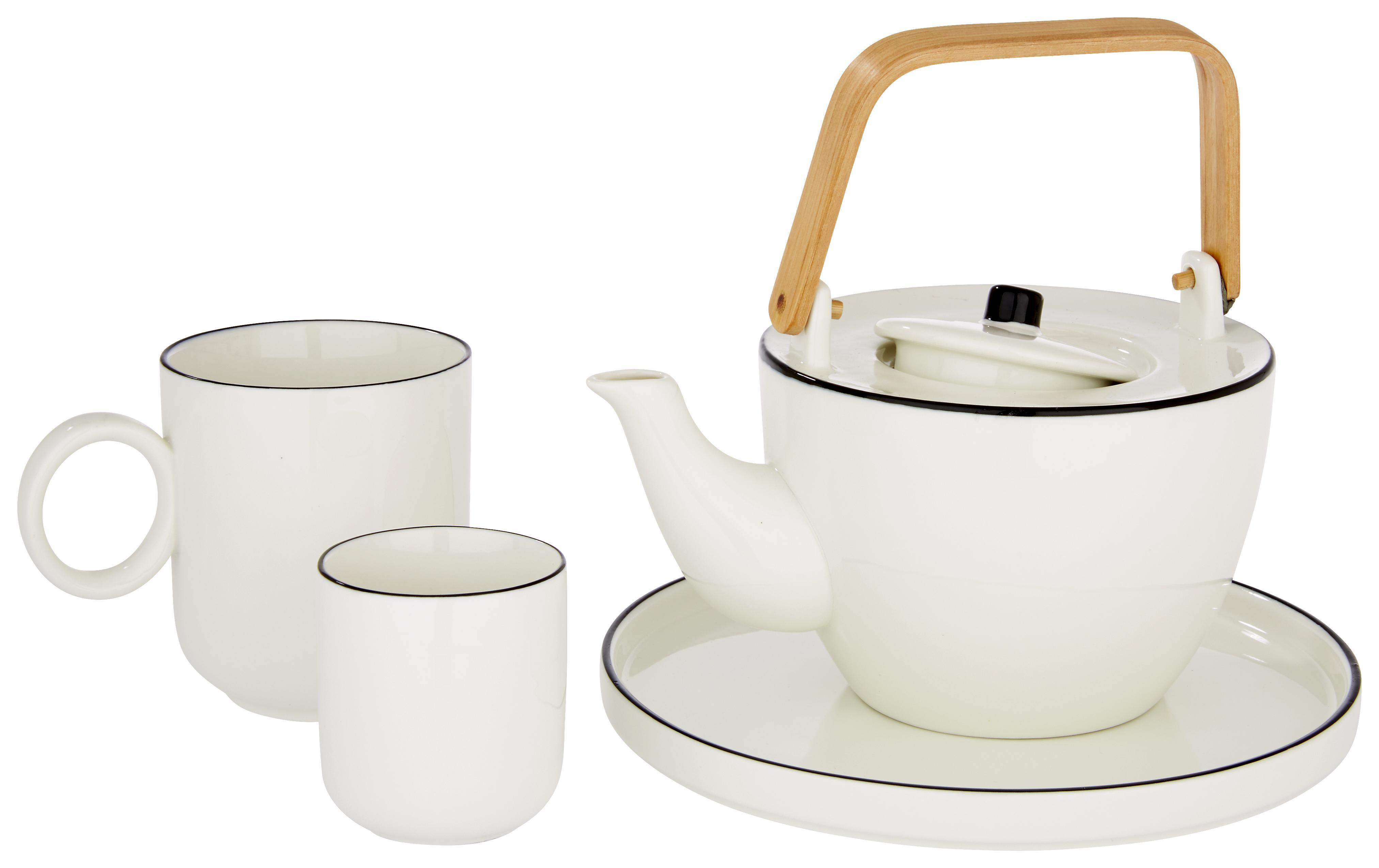 Dessertteller Agnes aus Keramik in Weiß - Weiß, Keramik (20cm) - Premium Living