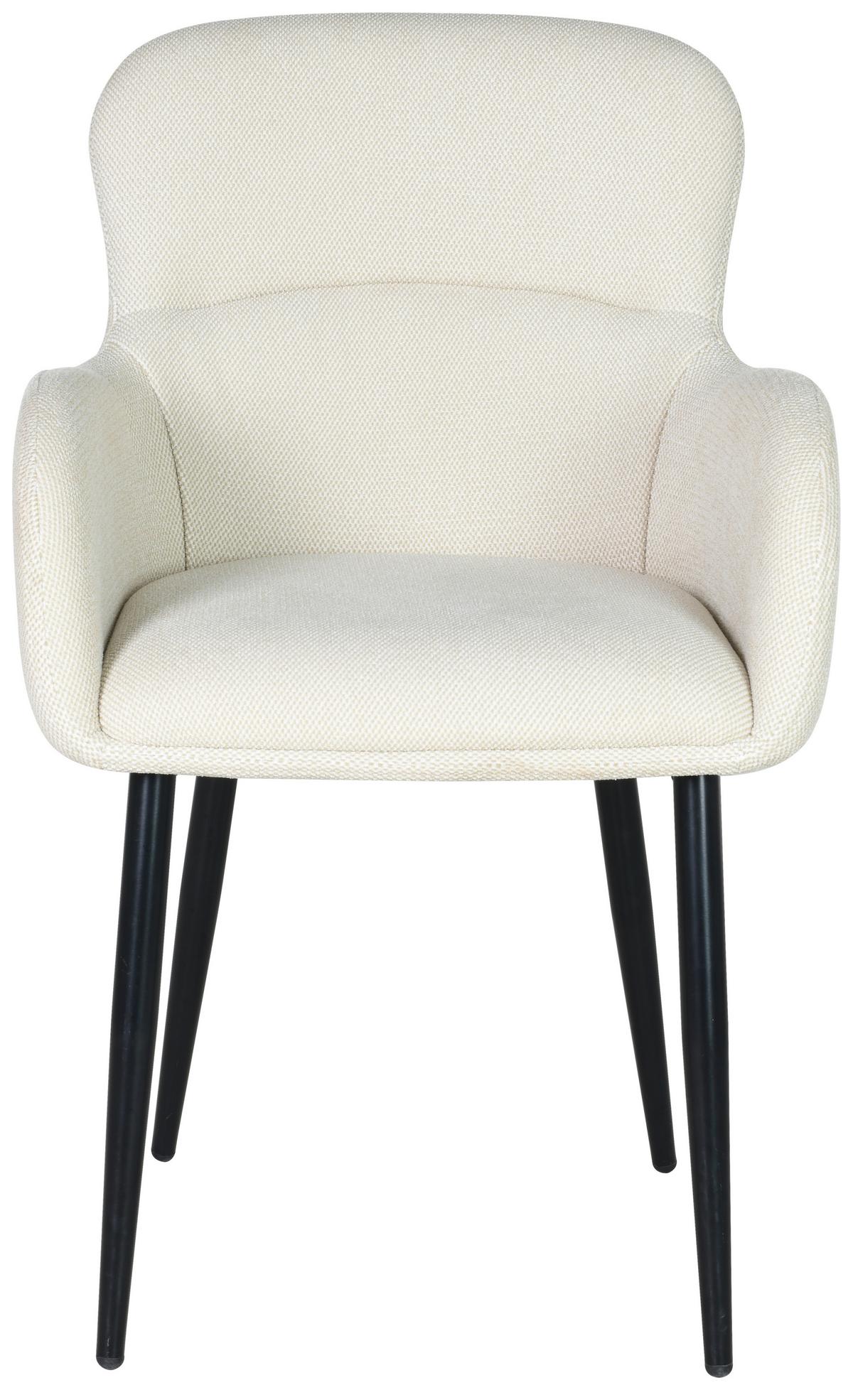 Naslanjač Selena, Bež - črna/bež, Konvencionalno, kovina/tekstil (56/88/61cm)