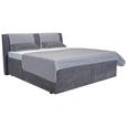 Pat Tapițat Elizabeth - taupe/negru, plastic/lemn (160/200cm) Pat Tapițat Elizabeth - taupe/negru, plastic/lemn (160/200cm)