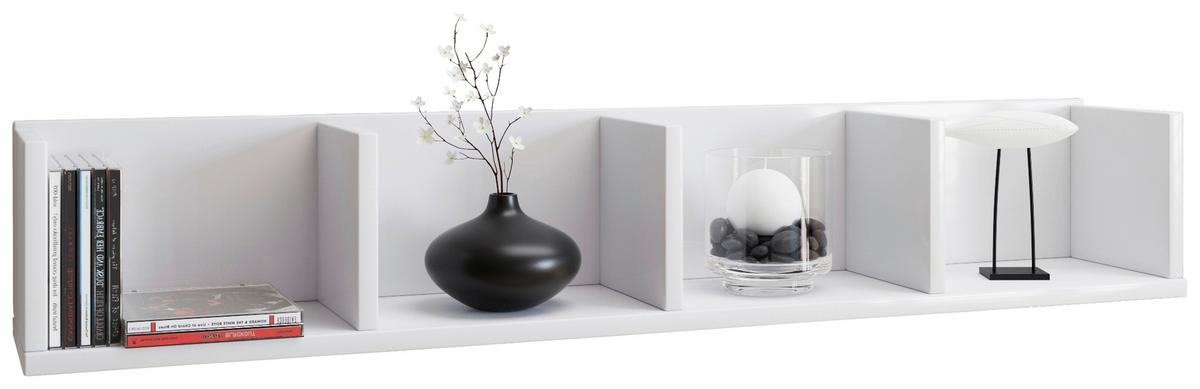 Stenski Regal Honsa, Bela - bela, Konvencionalno, leseni material (97/15/17cm) - MID.YOU