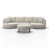SOFFA NILAS - vit/svart, Modern, metall/trä (322/154cm) - Bessagi Home