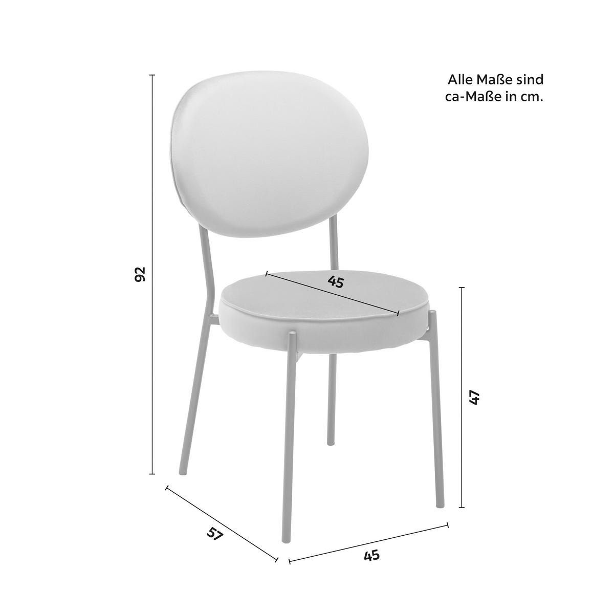 KRZESŁO FLORENTIN - czarny/szary, Modern, metal/drewno (45/92/57cm) - Bessagi Home