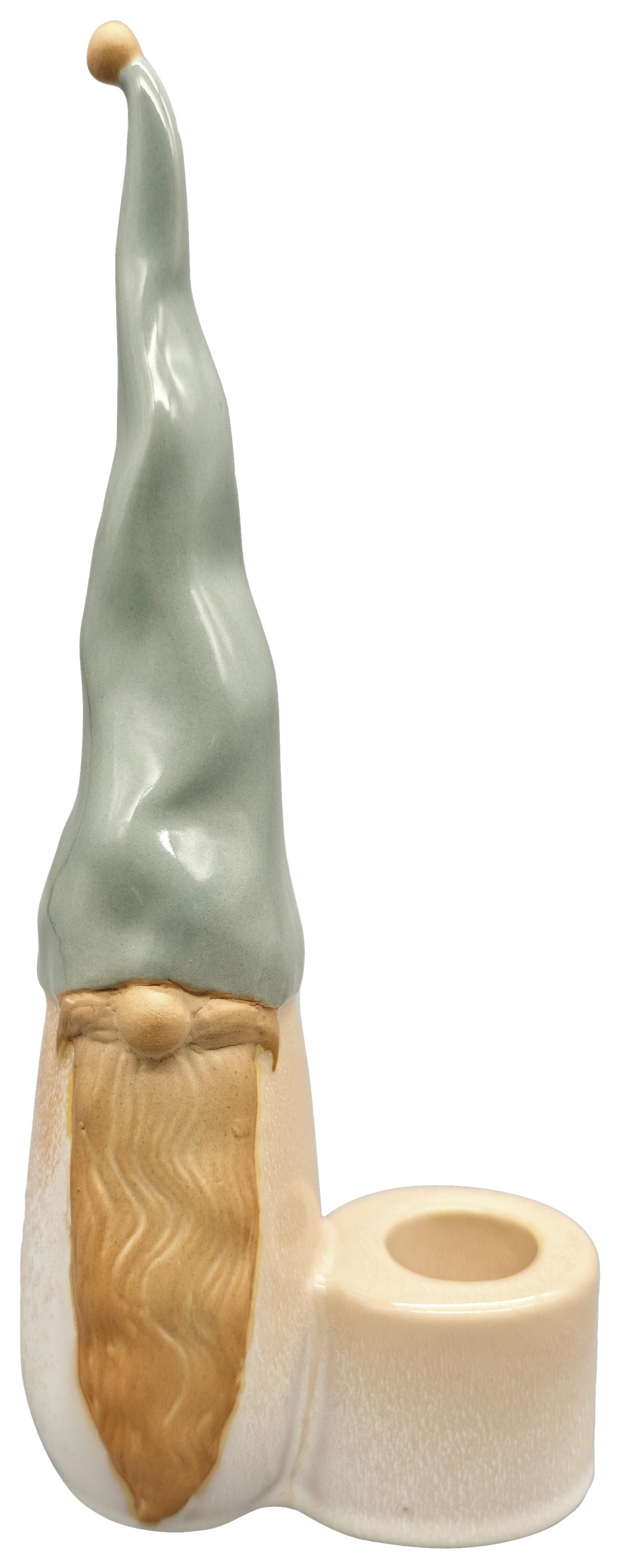 Dekohaus Marie Grün/Weiß ca. 20cm - Weiss/Grün, Konventionell, Keramik (8,3/20/5cm) - Mömax
