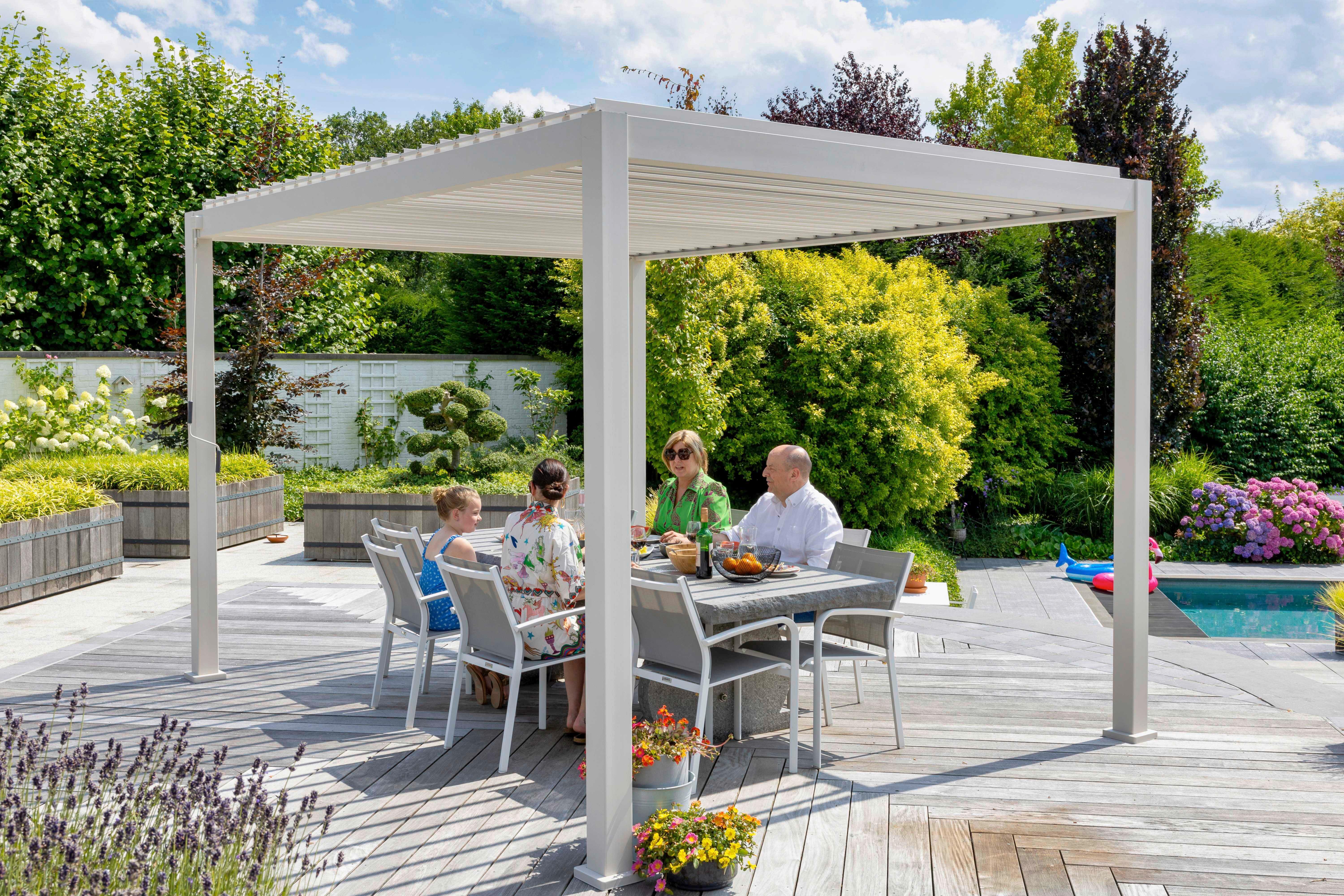 Pergola Deluxe, Siva, 300x400cm - siva, Trendi, kovina (400/250/300cm) - Gardenson