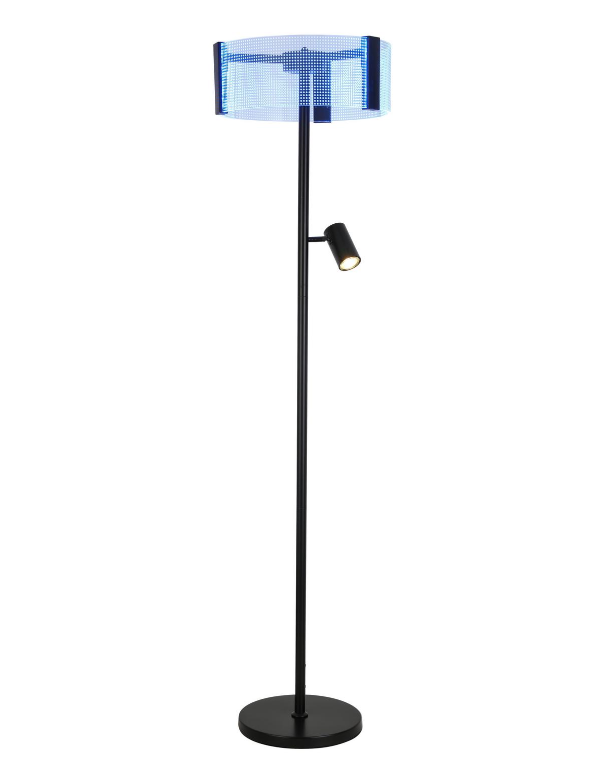 LAMPA STOJĄCA LED MARGE - czarny/biały, Modern, tworzywo sztuczne/metal (40/159cm) - Bessagi Home