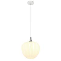 Hängeleuchte Maxy Weiß/Chrom max. 60 Watt - Chromfarben/Weiss, Konventionell, Glas/Metall (29/120cm) - Globo