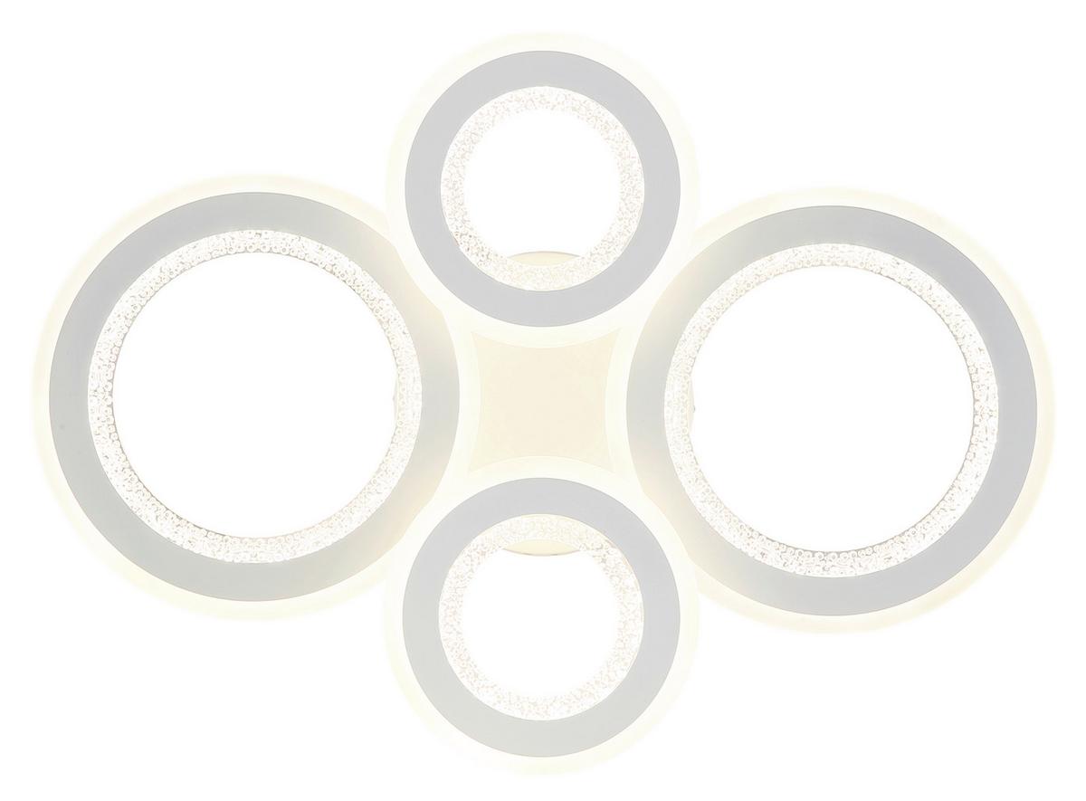 Led-deckenleuchte 67372-54 Anthony - Klar/Weiss, Design, Kunststoff/Metall (59/42/12cm) - Globo
