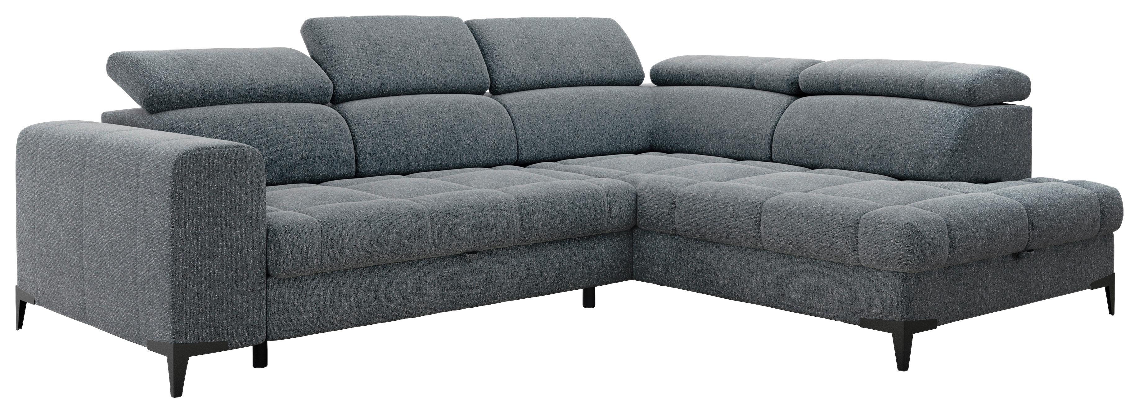 Coltar Mason - gri închis/negru, Modern, plastic/lemn (271/211cm) - Modern Living