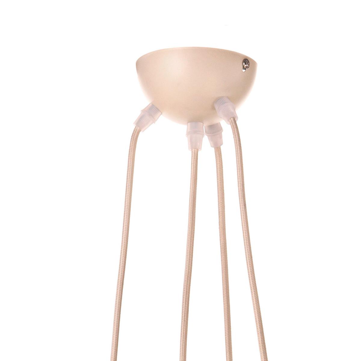 Hängeleuchte Ninetta Gelb/Weiß/Pink max. 22 Watt - Pink/Gelb, Trend, Textil/Metall (55/100cm)