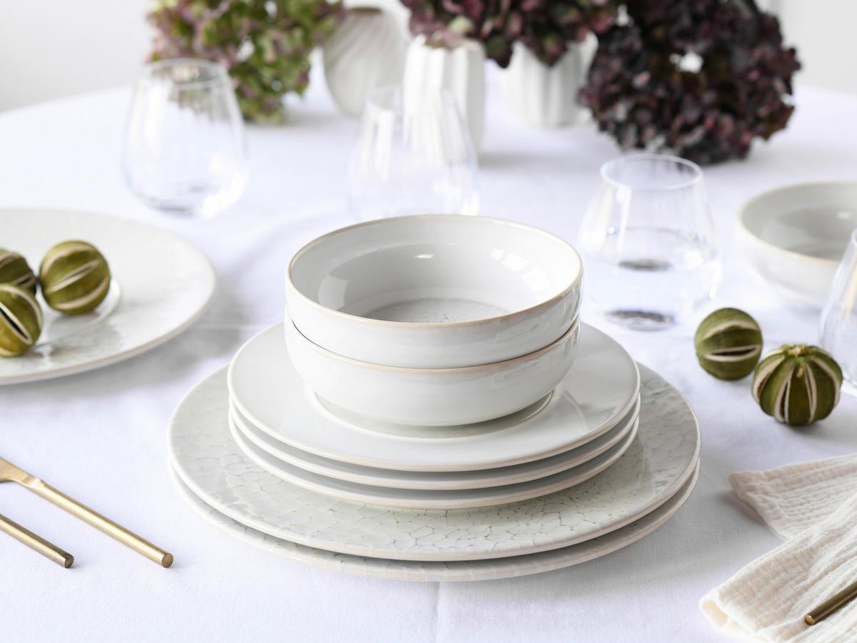 Jedilni Servis Unico Toscania, 8-Delni - krem barve/bela, Basics, keramika - Creatable