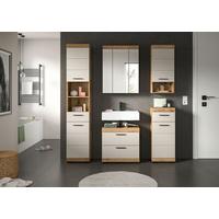 Badezimmer Scout 5-tlg. ca. 134 cm Kaschmir - Kaschmir/Schwarz, MODERN, Glas/Holzwerkstoff (134cm) - MID.YOU