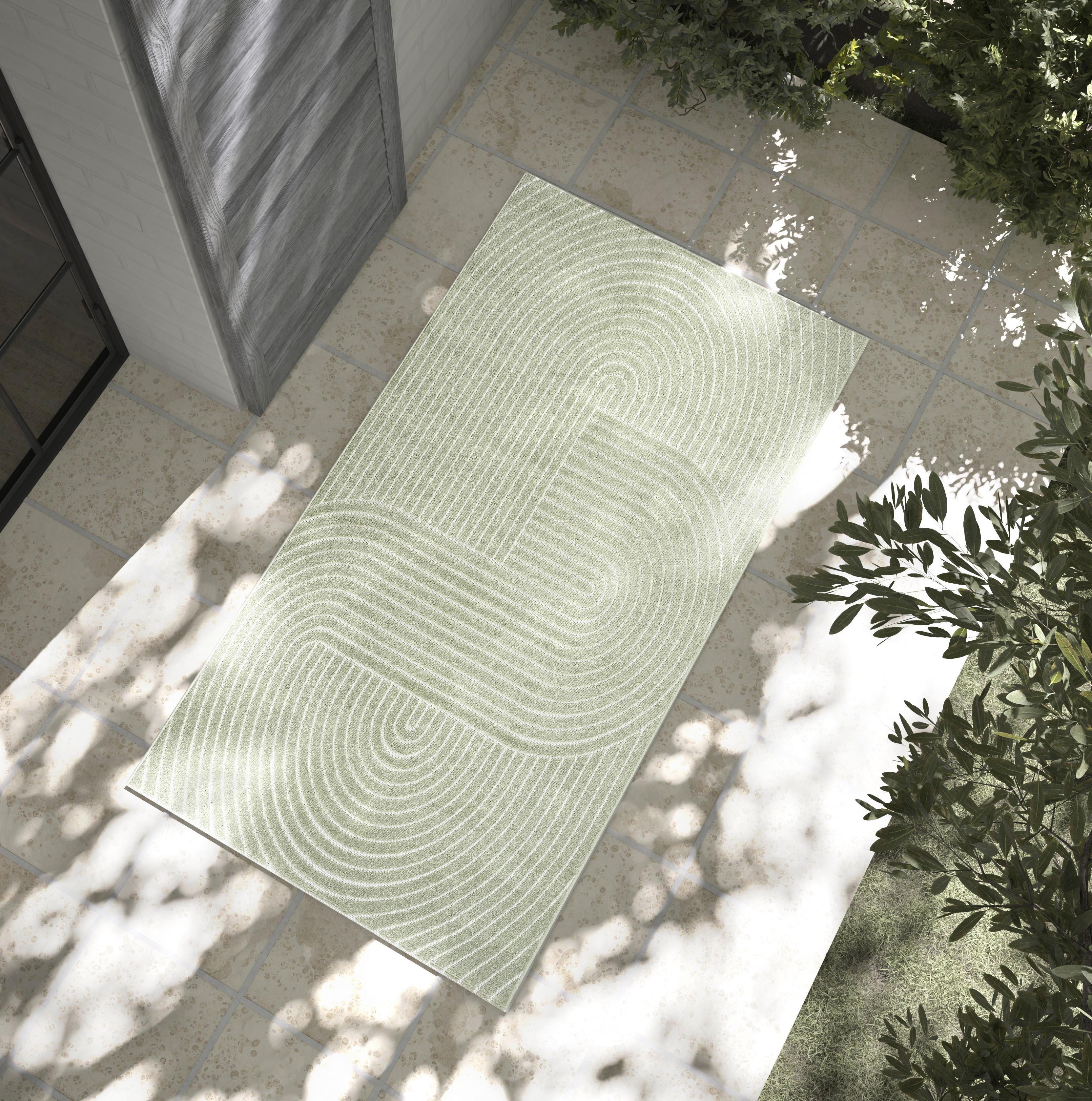 Outdoorteppich Tenerife Plus Olivgrün ca. 120x160cm - Olivgrün, Basics, Textil (120/160cm)