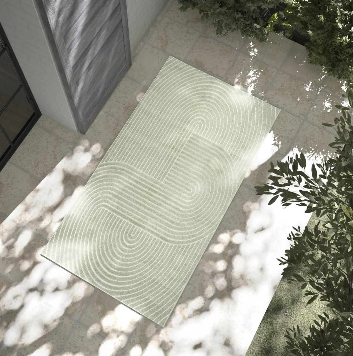Outdoorteppich Tenerife Plus Olivgrün ca. 120x160cm - Olivgrün, Basics, Textil (120/160cm)