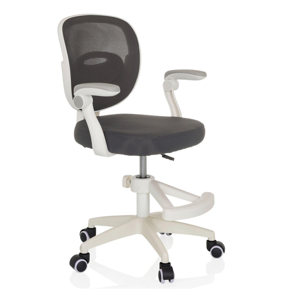 Mladinski Vrtljivi Stol Kiddy Smart, Siva - siva/bela, Moderno, umetna masa/tekstil (61/84-97/55cm) - MID.YOU