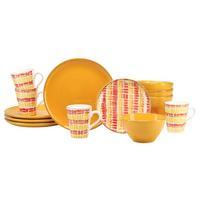 Kombinirani Servis Marbella, 16-Delni - rumena/rdeča, Trend, keramika - Creatable