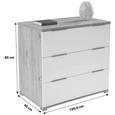 Komoda Florenz - aluminij/bela, Konvencionalno, umetna masa/leseni material (100,6/80/46cm) - Mömax modern living Komoda Florenz - aluminij/bela, Konvencionalno, umetna masa/leseni material (100,6/80/46cm) - Mömax modern living